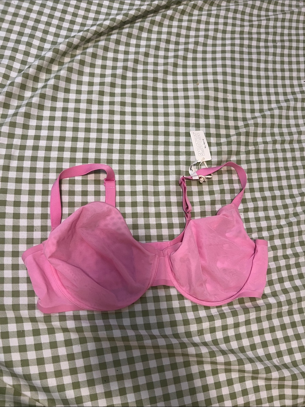 aerie smoothies Pink Underwire Bra with Adjustable Straps
